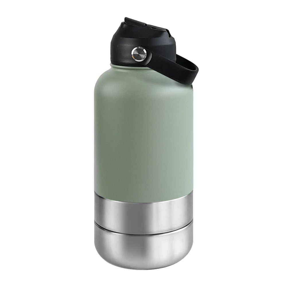 3-in-1 Stainless Steel Dog Water Bottle