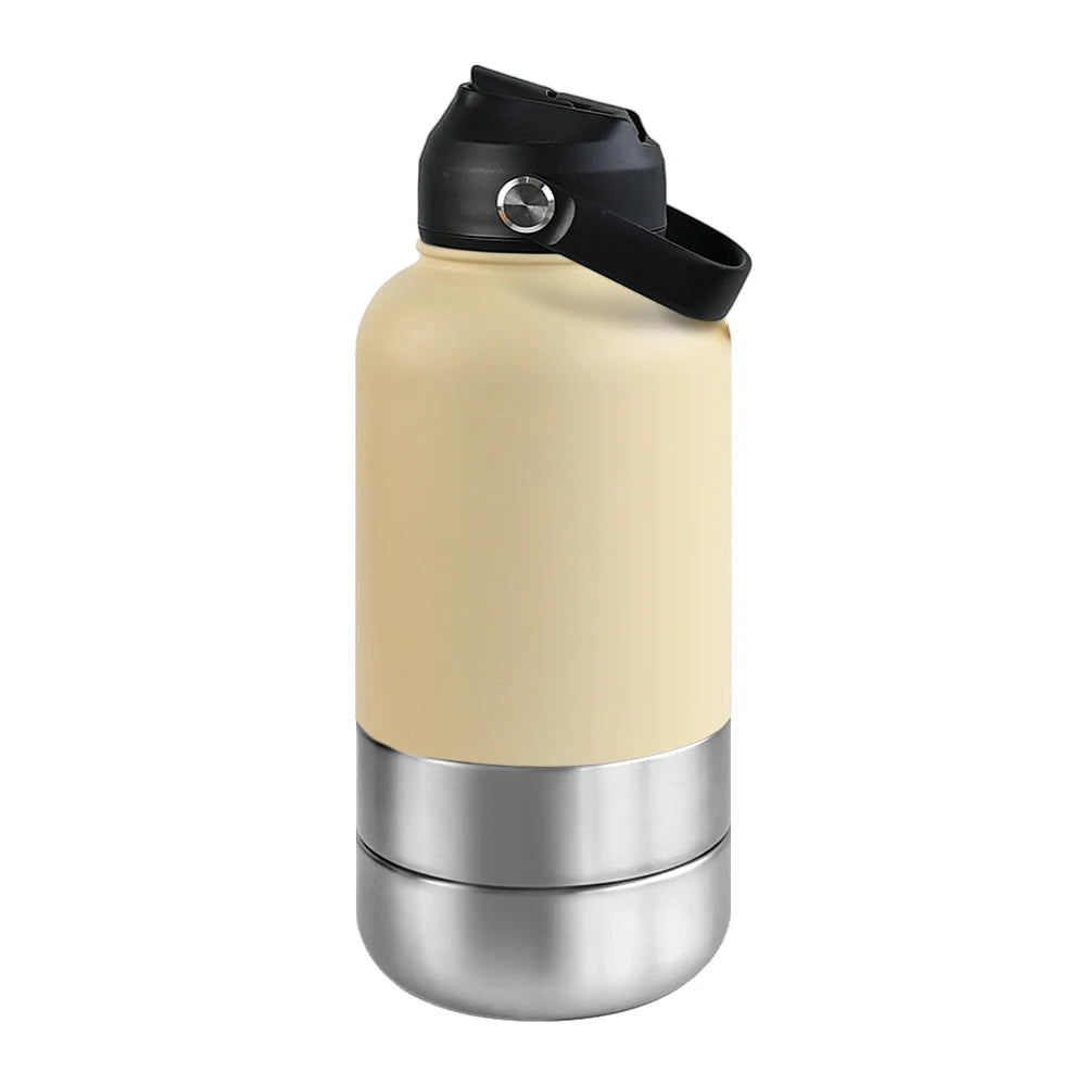 3-in-1 Stainless Steel Dog Water Bottle